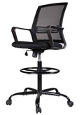 Adjustable Rolling Swivel Drafting Chair Stool with Foot Ring T540896