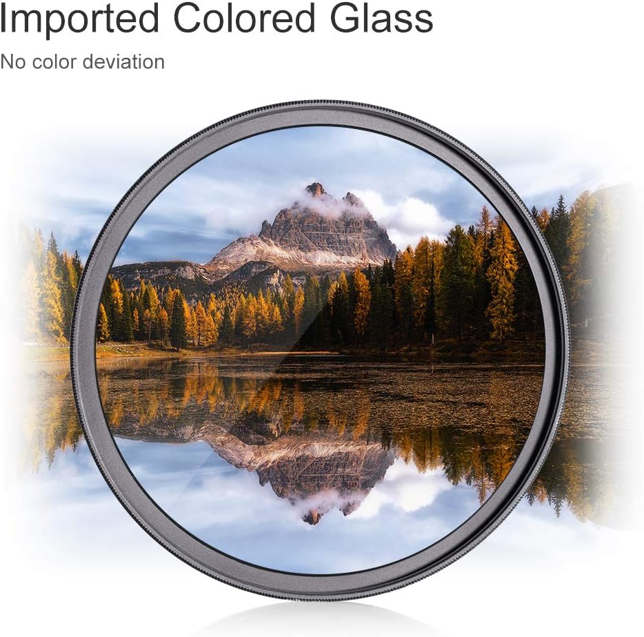 55mm Lens Filter Kit ND8 ND64 CPL Circular Polarizer Filter Set with Multi-Layer Coatings Pack of 2 A552082