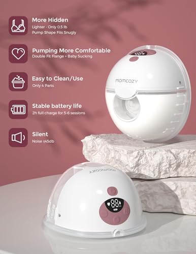 24mm 2-Pack Quill Gray Hands-Free Wearable Breast Pump A9922