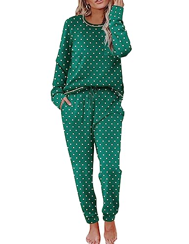 Women's Long Sleeve Soft 2 Piece Pajama Set with Jogger Pants Y57154