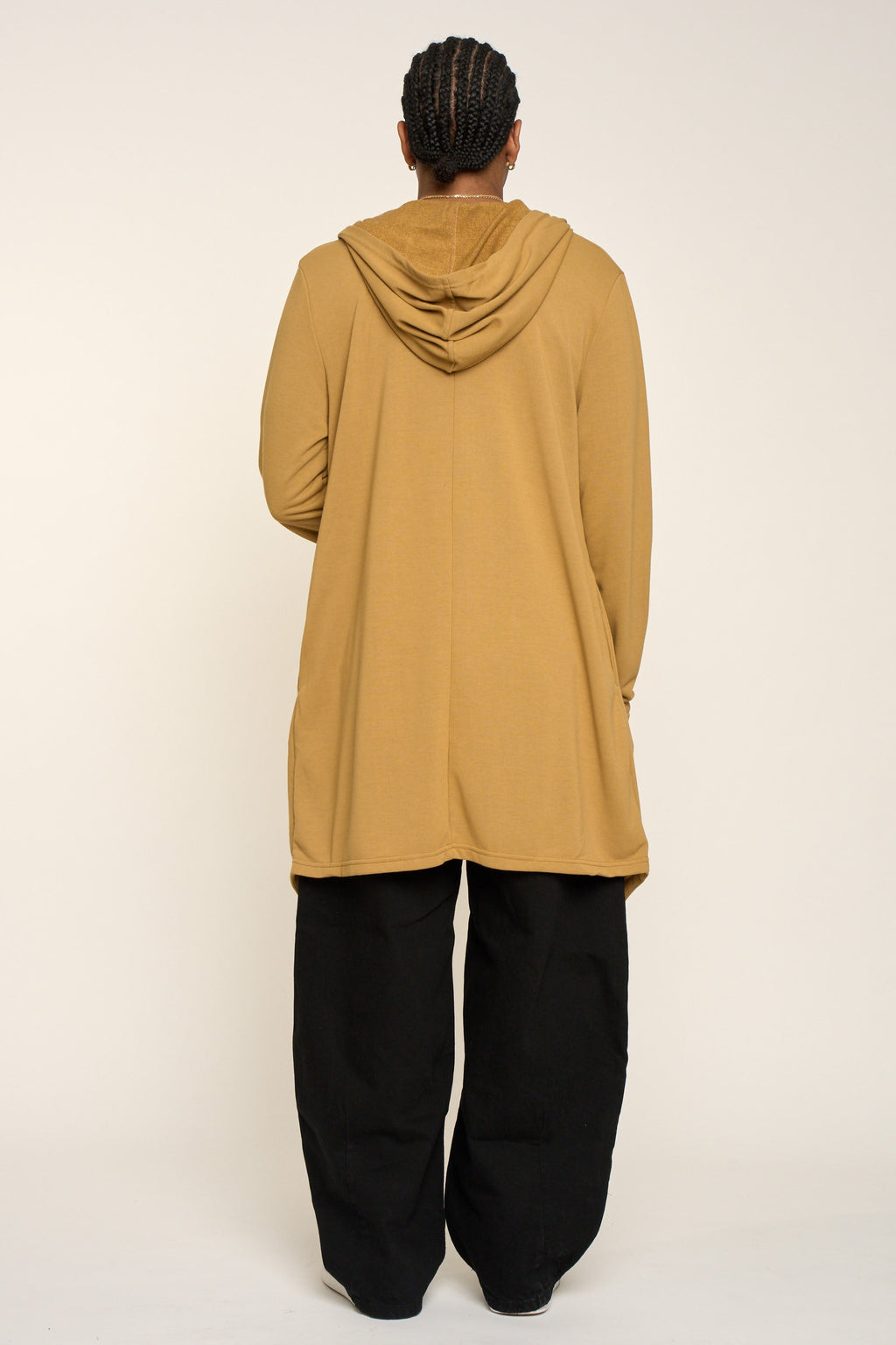 Long Length Drape Cape Cardigan Hoodie