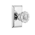 Crystal Glass Door Knob, Bright Chrome G393
