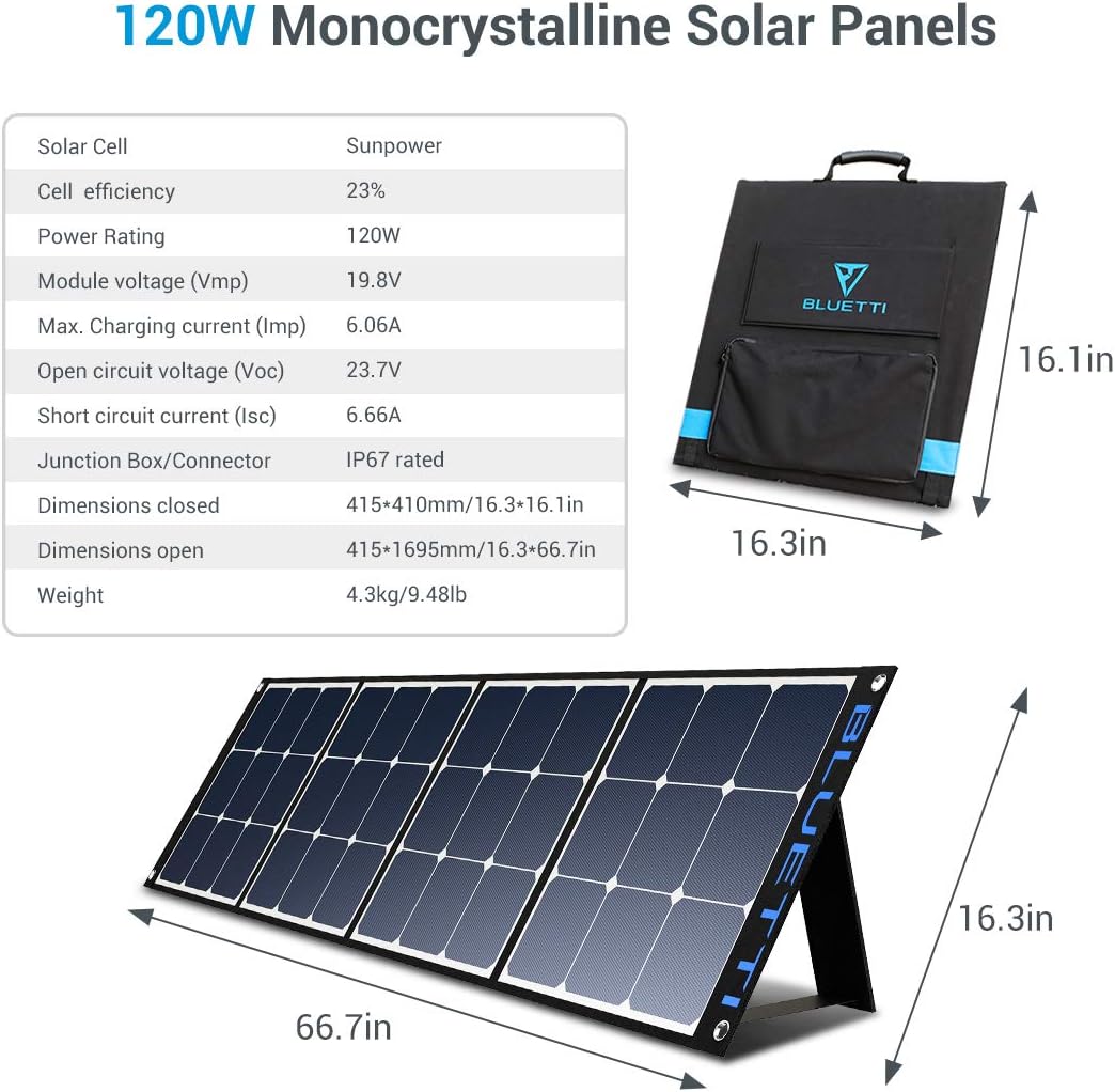 120W Portable Foldable Solar Panel Q38320