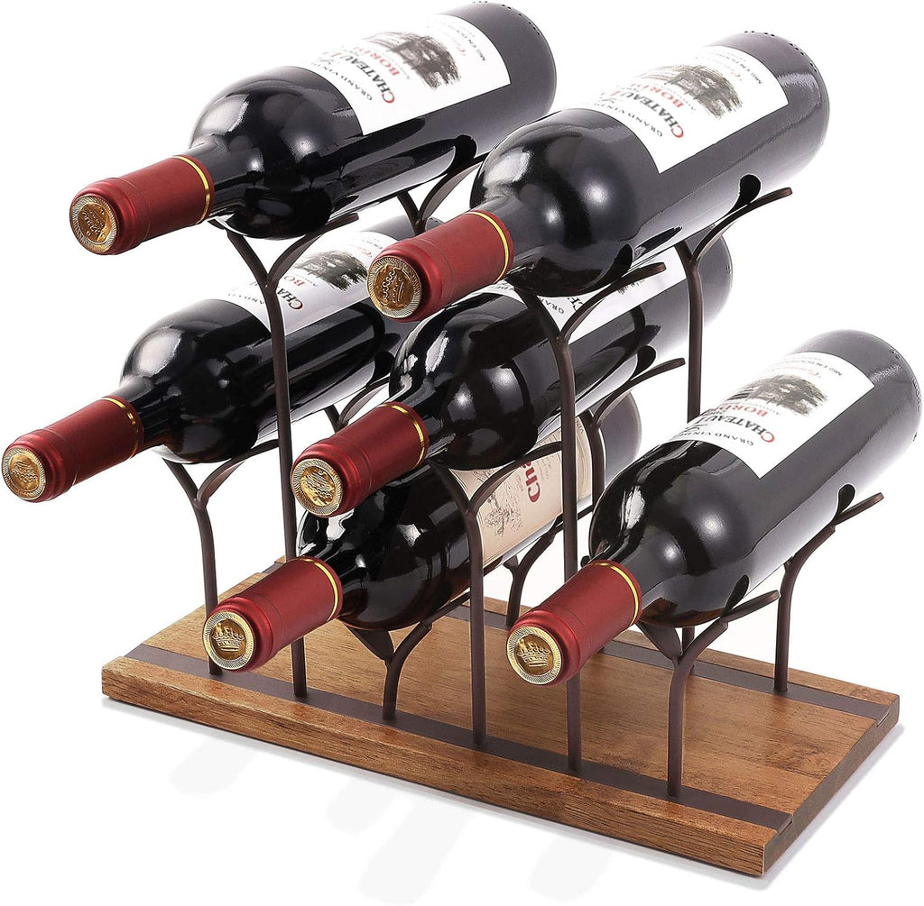 Wood & Metal Countertop Bottle Rack, Pack of 2 V18006