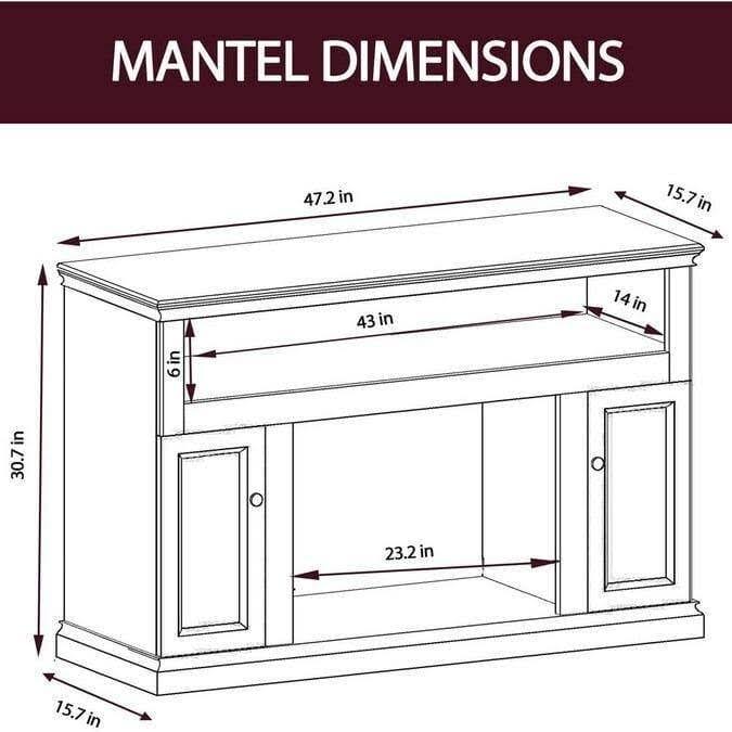 Cherry Electric Fireplace with Entertainment Stand S88098