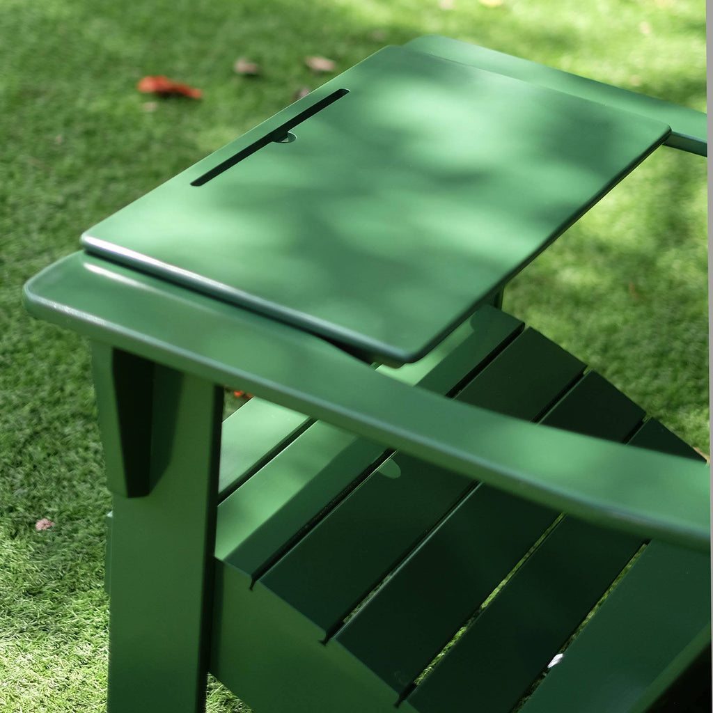 Dark Green Adirondack Chair with Tray Table H7809