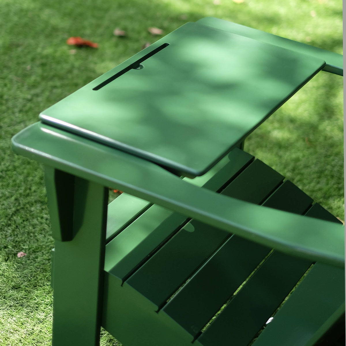 Dark Green Adirondack Chair with Tray Table H7809