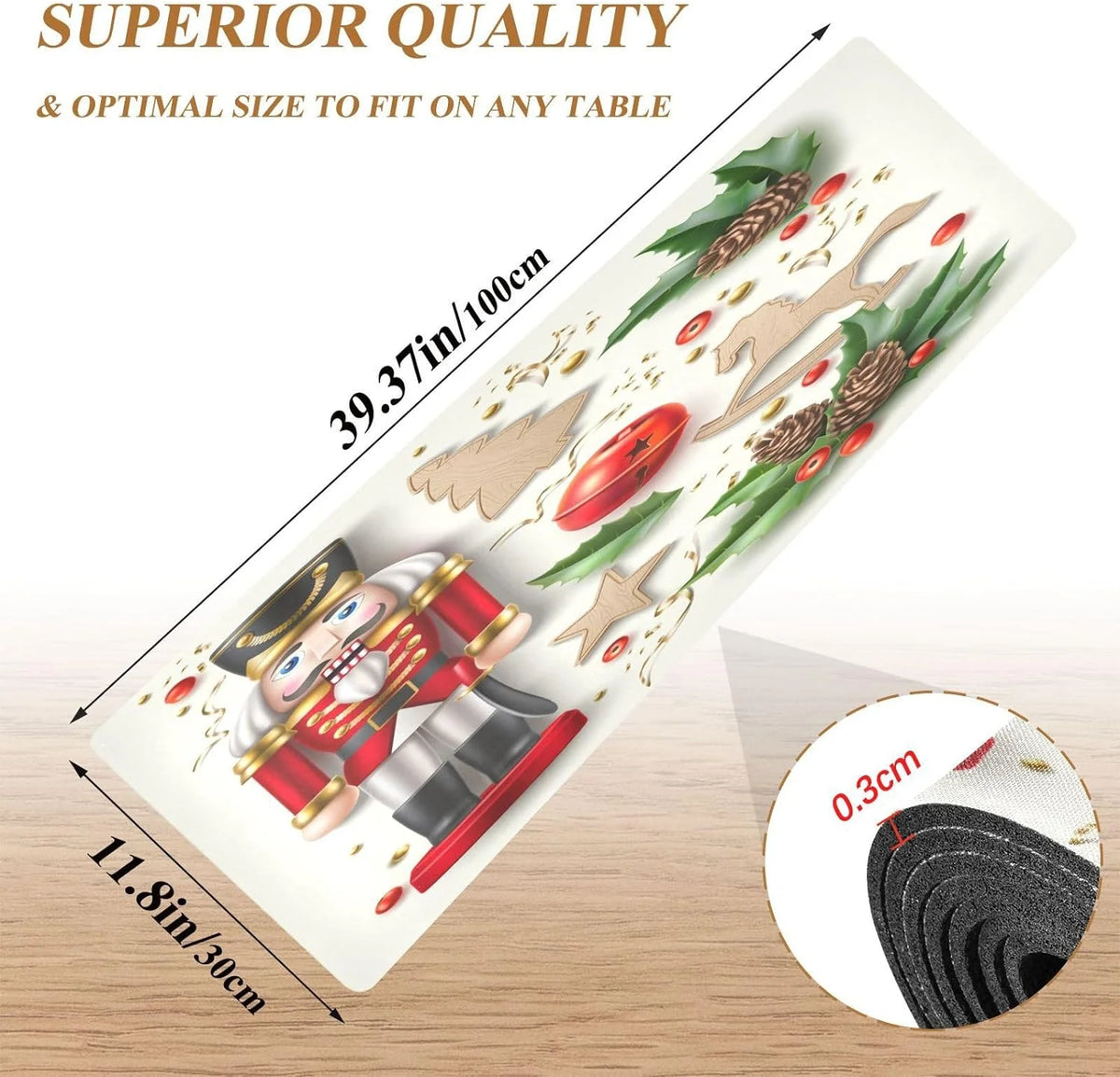 Nutcracker Christmas Trivets for Hot Pots and Pans Waterproof Table Mats B56648