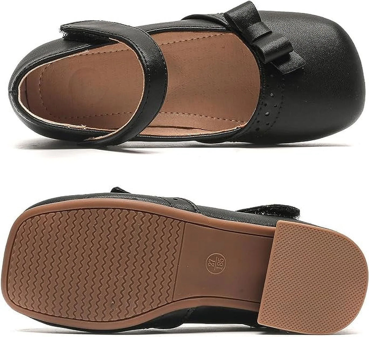 Black Mary Jane Ballet Flats Shoes H6866