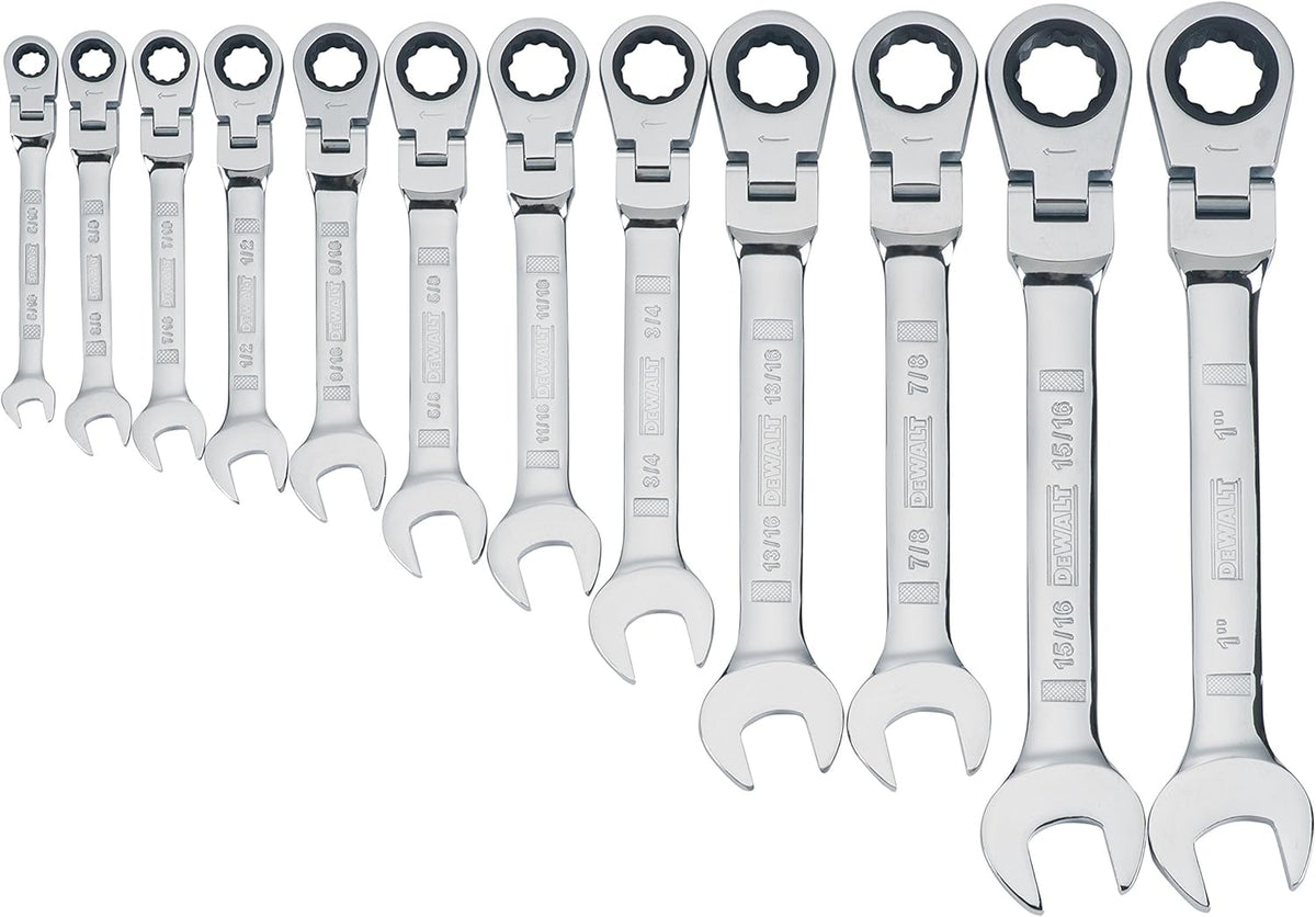 12-Piece SAE Flexible Ratcheting Wrench Set X838780