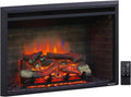 Black Electric Fireplace Insert with Remote Control, 750/1500W S873680