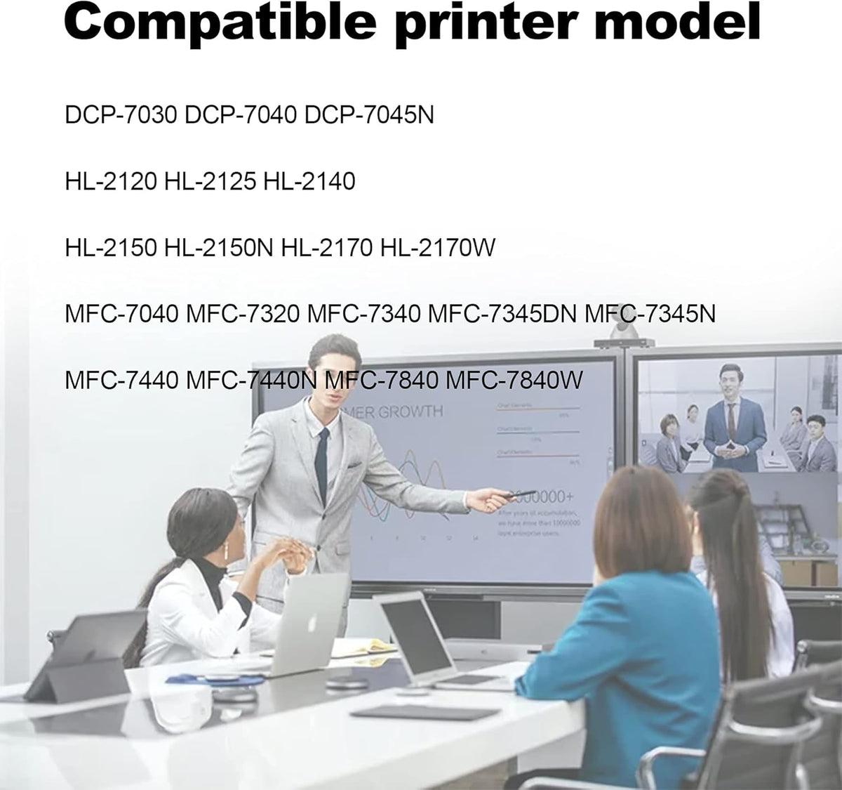 3 Pack Black High Yield Toner Cartridge for Brother Printer M365323