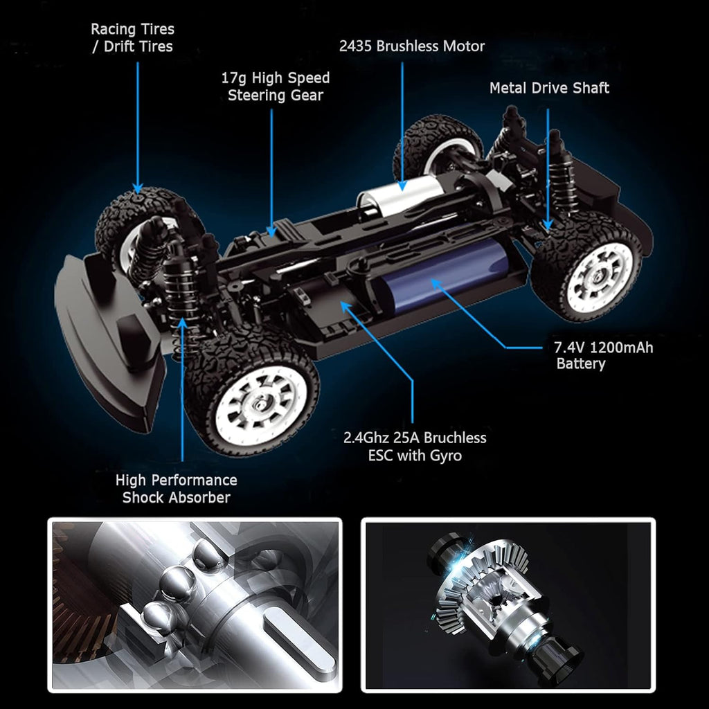 Brushless 4WD 25MPH Remote Control Car D58963