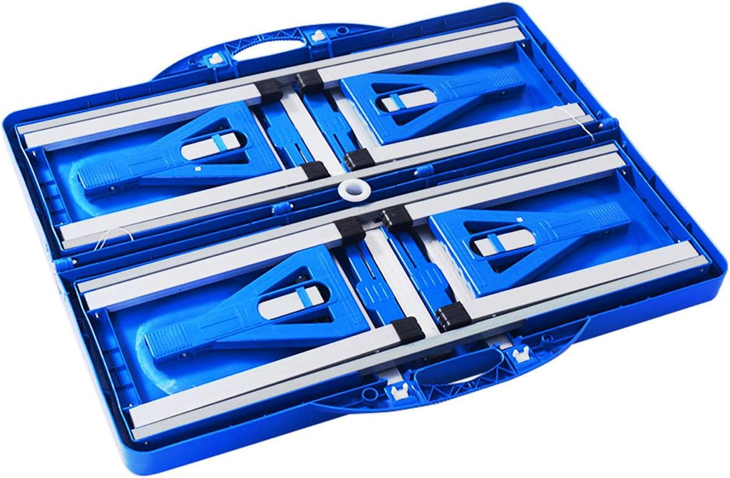 Blue Aluminum Frame Folding Picnic Table with 4 Stools C806