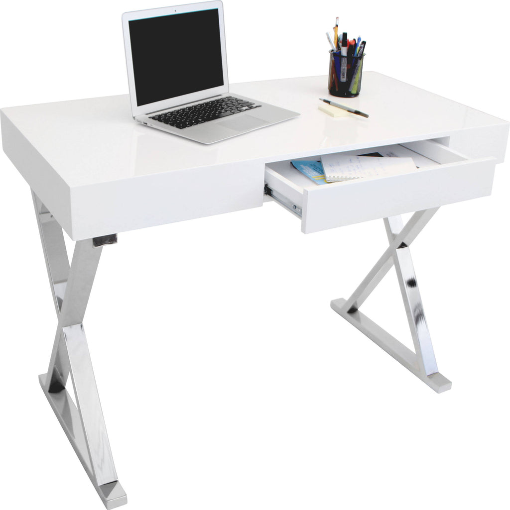 White Luster Desk V150