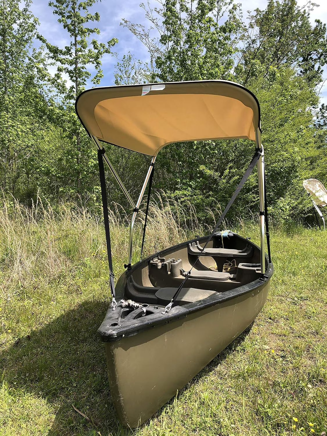 Beige 2' By 6' Canoe/Kayak Sun Shade/Canopy S416676