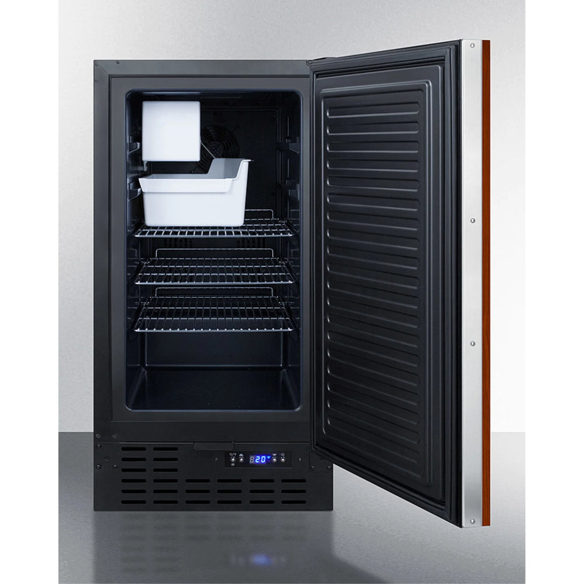 18" Wide ADA Compliant Built-In Undercounter Manual Defrost Crescent Icemaker with Panel-Ready Door B94648