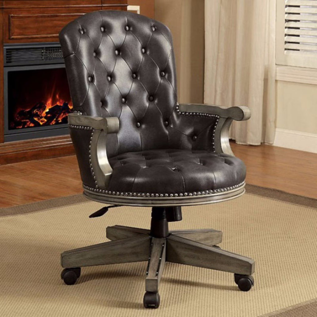 Height Adjustable Arm Chair in Gray and Black T1756