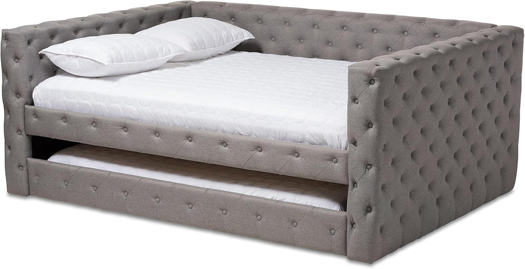 Queen Light Beige Daybed With Trundle Q632265
