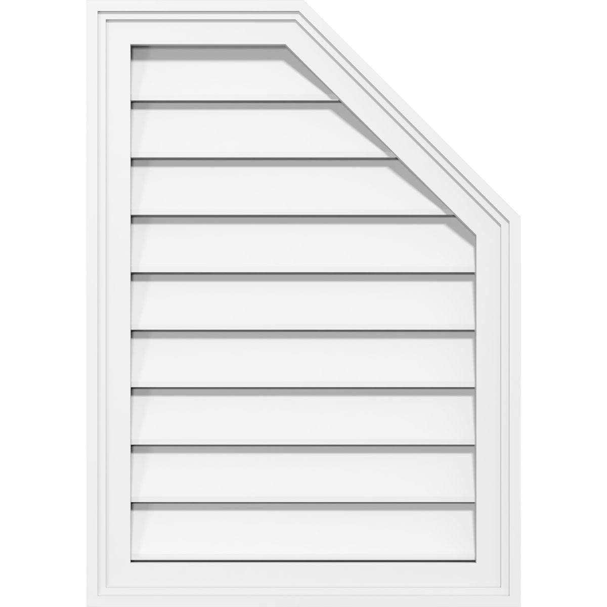 Half Octagon Top Right Surface Mount PVC Gable Vent K42279