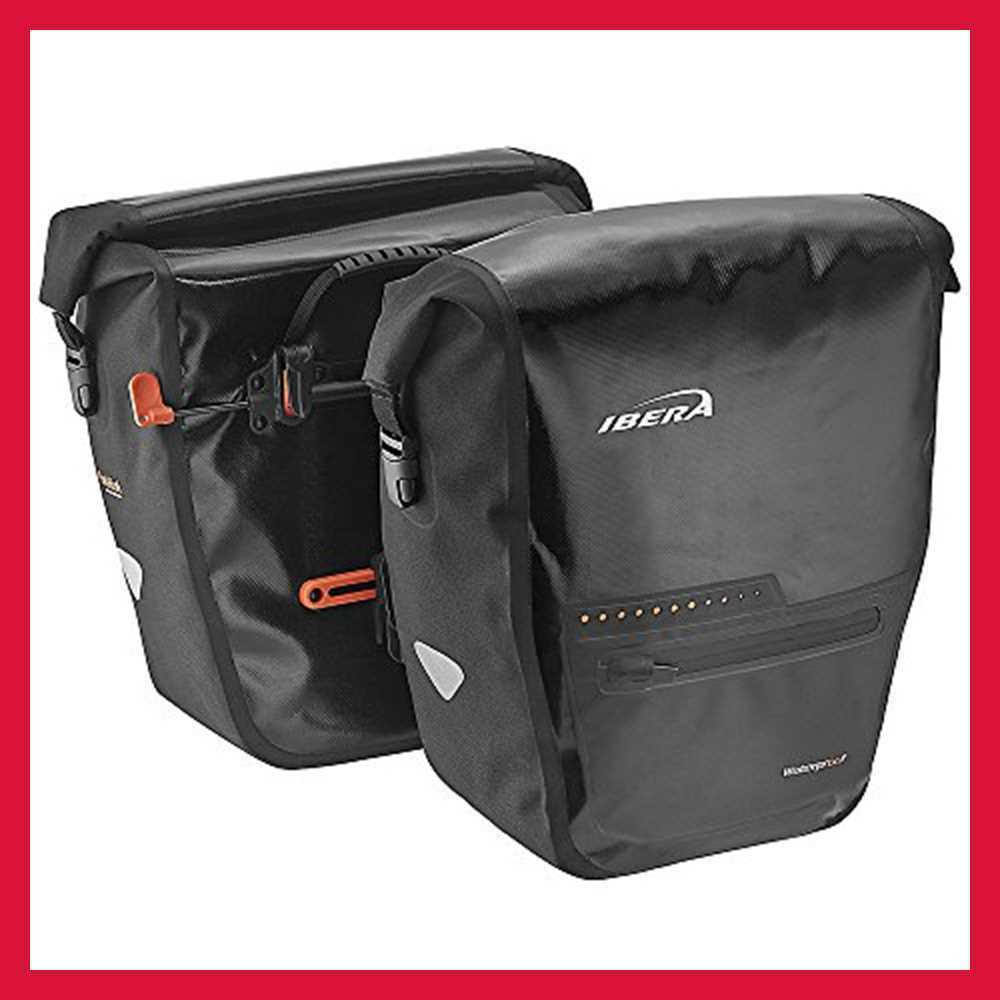 Black Waterproof Bicycle Panniers (Pair) K225