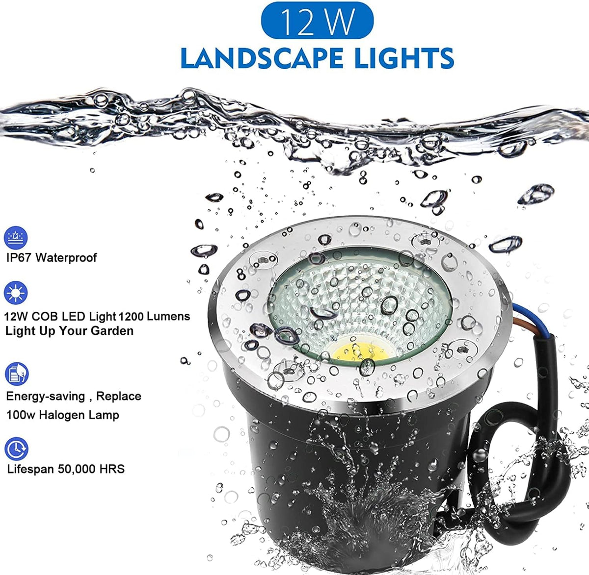 12W Warm White LED Well Light 10 Pack Y4103