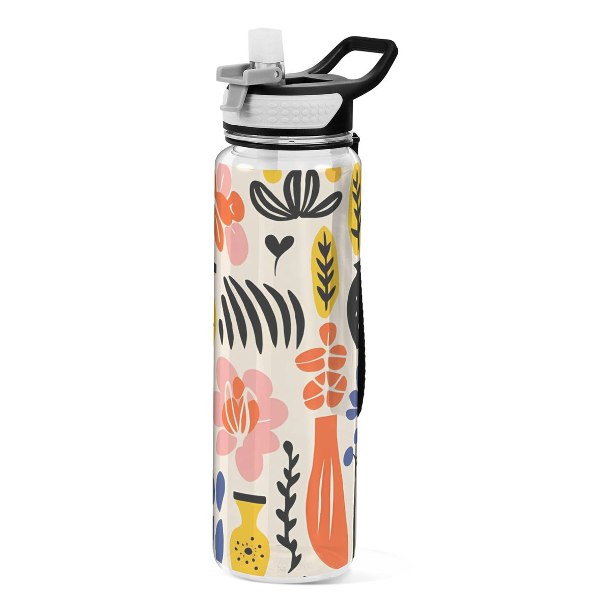 32oz Tritan Leakproof Clear Water Bottle with Straw Q96824