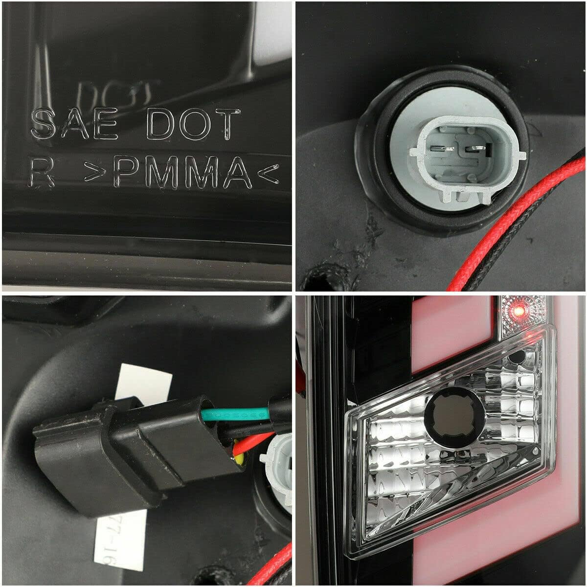 Black Housing Smoke Lens LED Taillight Assembly X663
