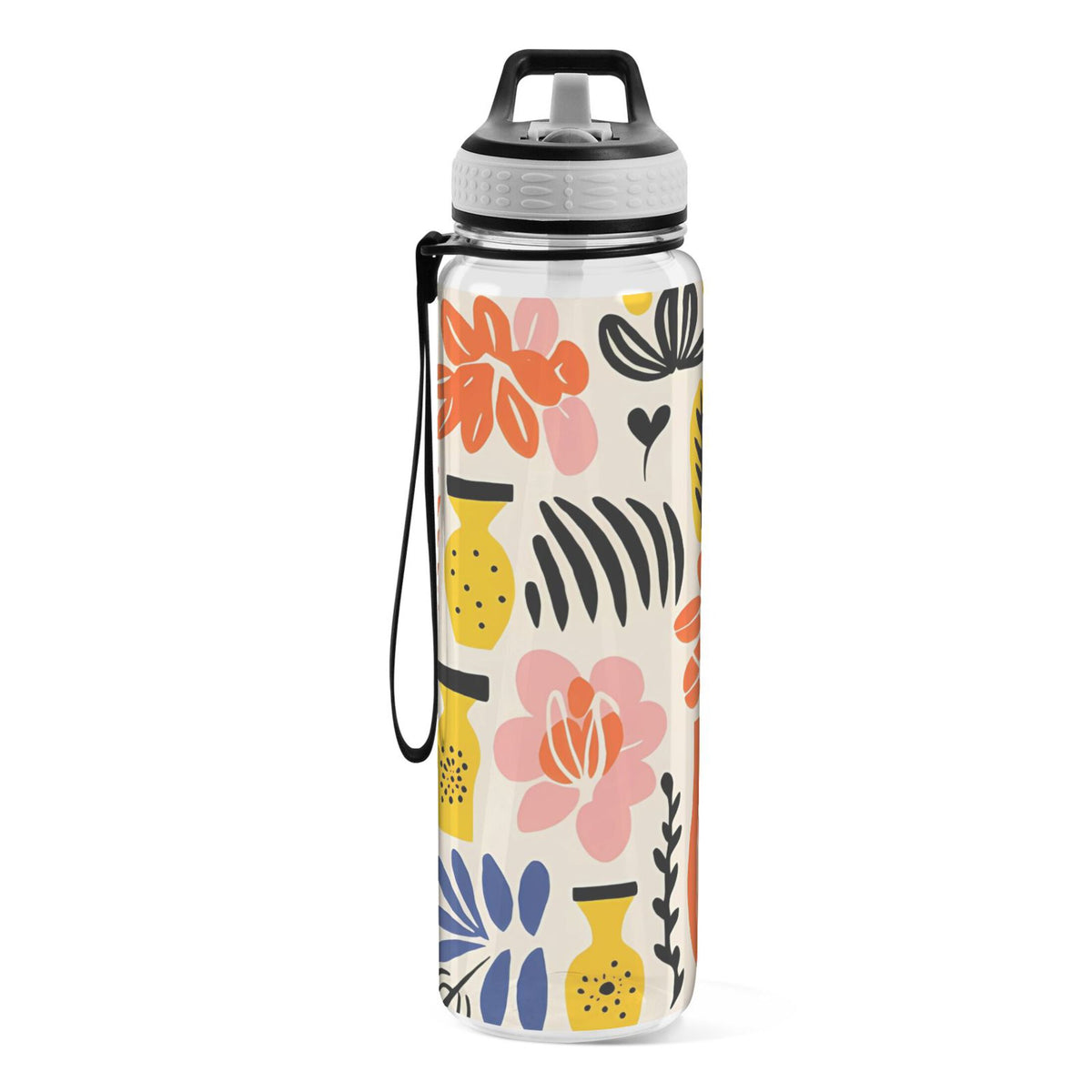 32oz Tritan Leakproof Clear Water Bottle with Straw Q96824