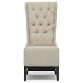 Beige Linen Accent Chair U796390