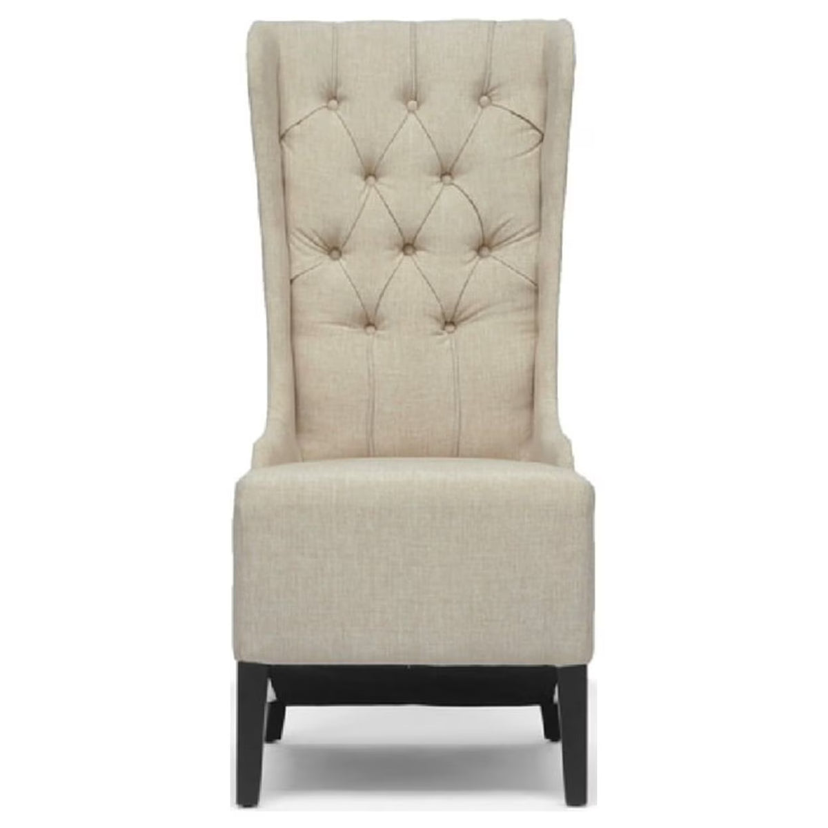 Beige Linen Accent Chair U796390
