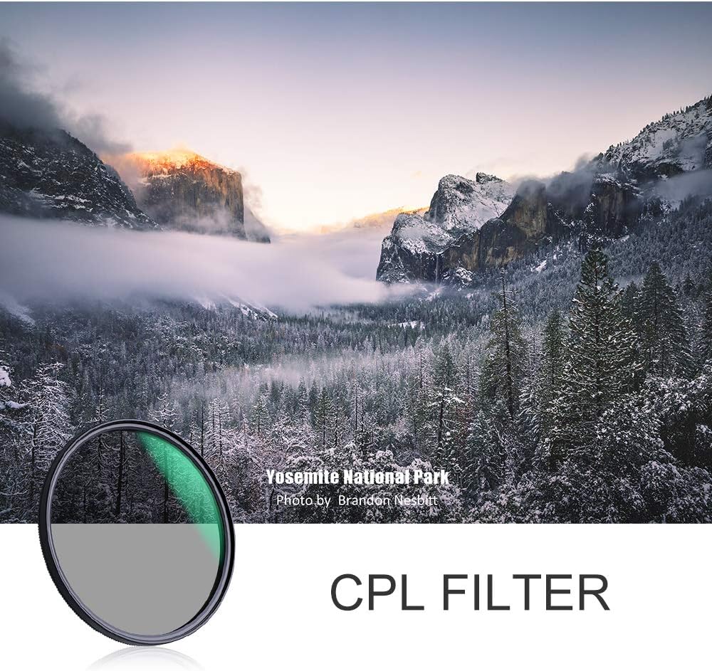 55mm Lens Filter Kit ND8 ND64 CPL Circular Polarizer Filter Set with Multi-Layer Coatings Pack of 2 A552082