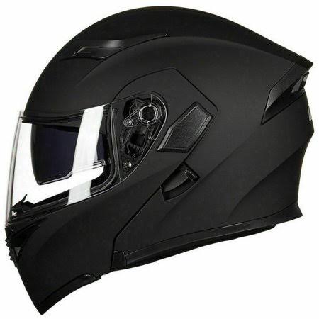 Full Face Motorcycle Helmet Dual Visor Flip Up E859956