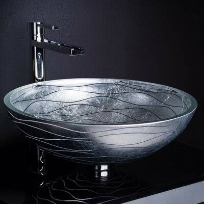Circular Glass Vessel Bathroom Sink E858