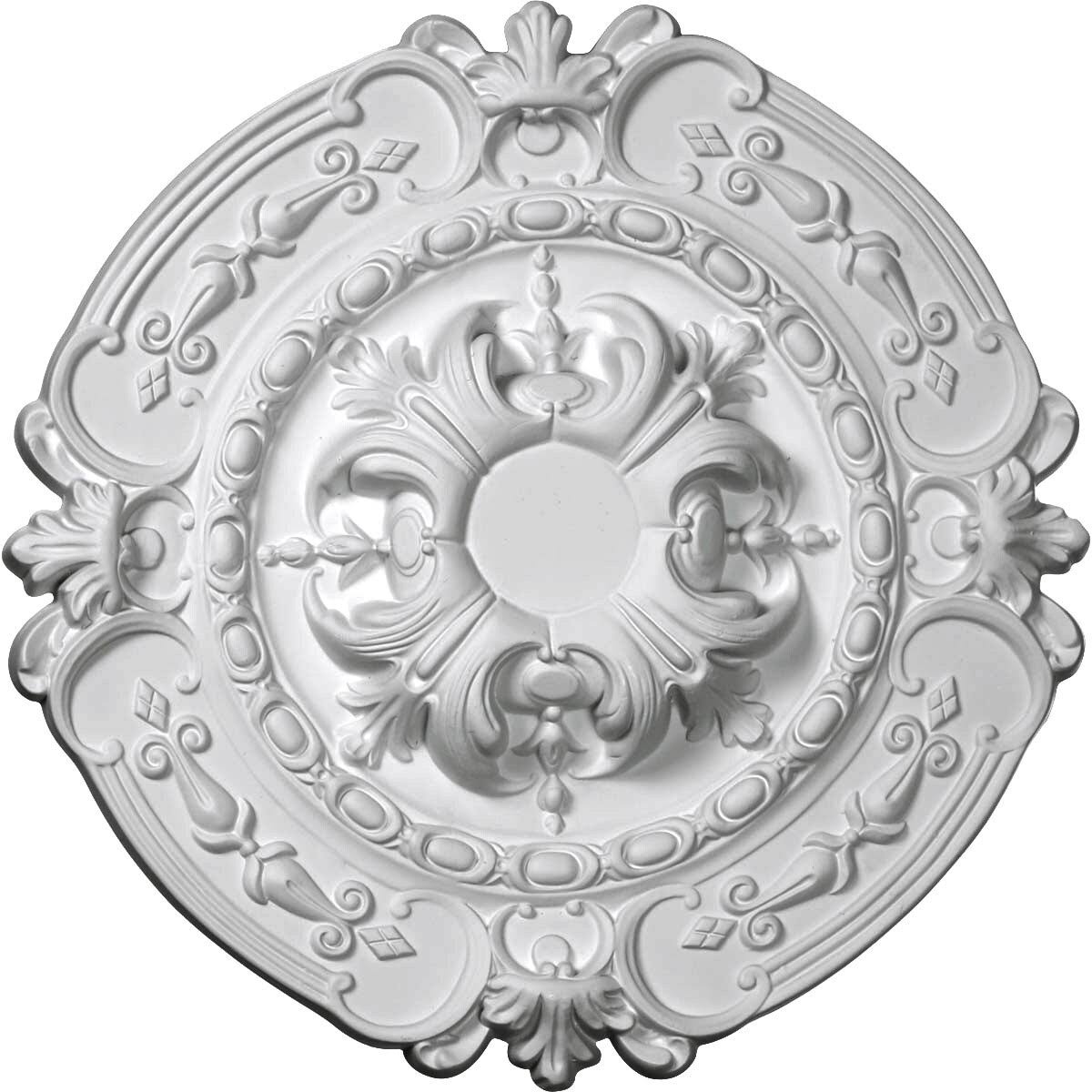 Hand-Painted Black Pearl Ceiling Medallion A309