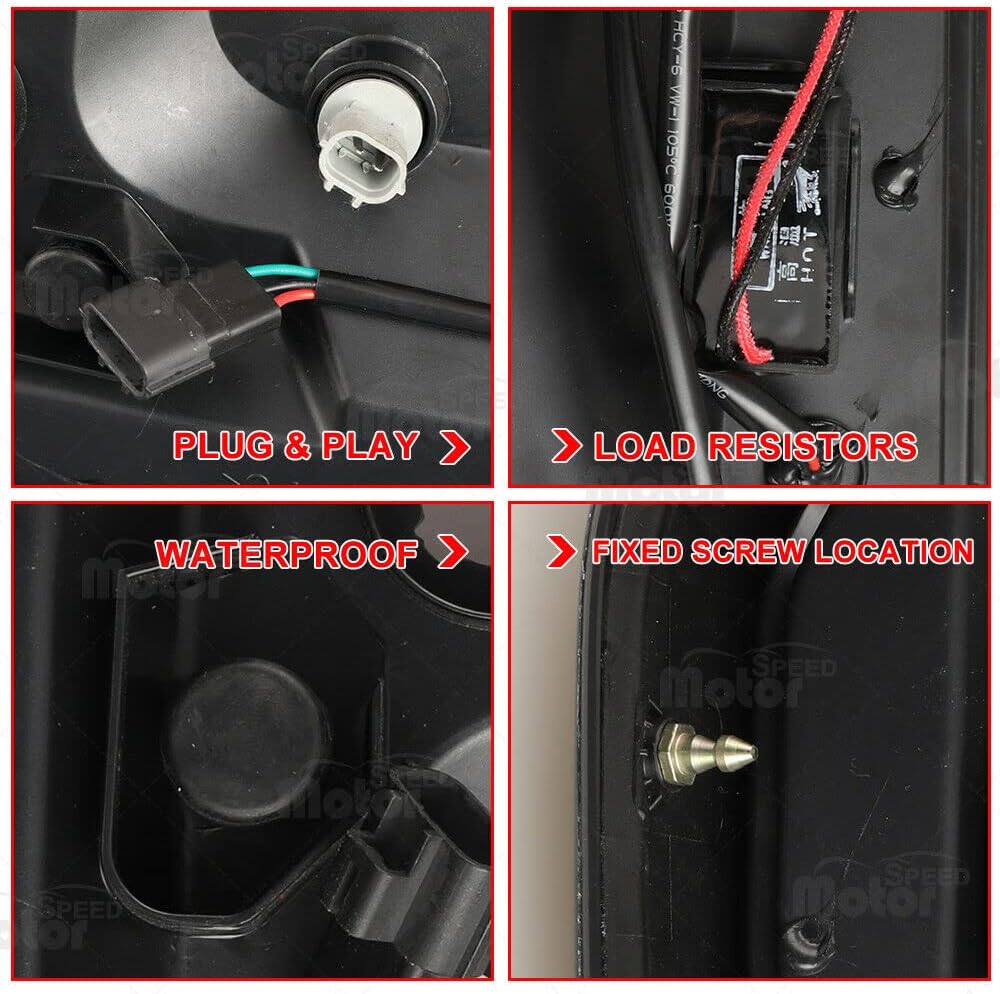 Black Housing Smoke Lens LED Taillight Assembly X663