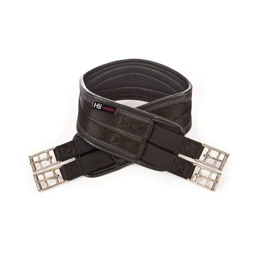 Waffle Girth with Elasticated Ends - Brown O374808