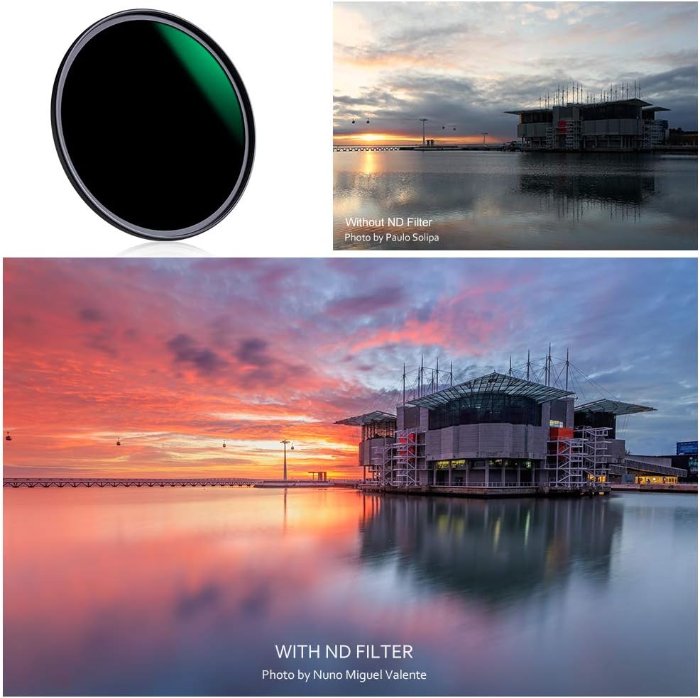 55mm Lens Filter Kit ND8 ND64 CPL Circular Polarizer Filter Set with Multi-Layer Coatings Pack of 2 A552082