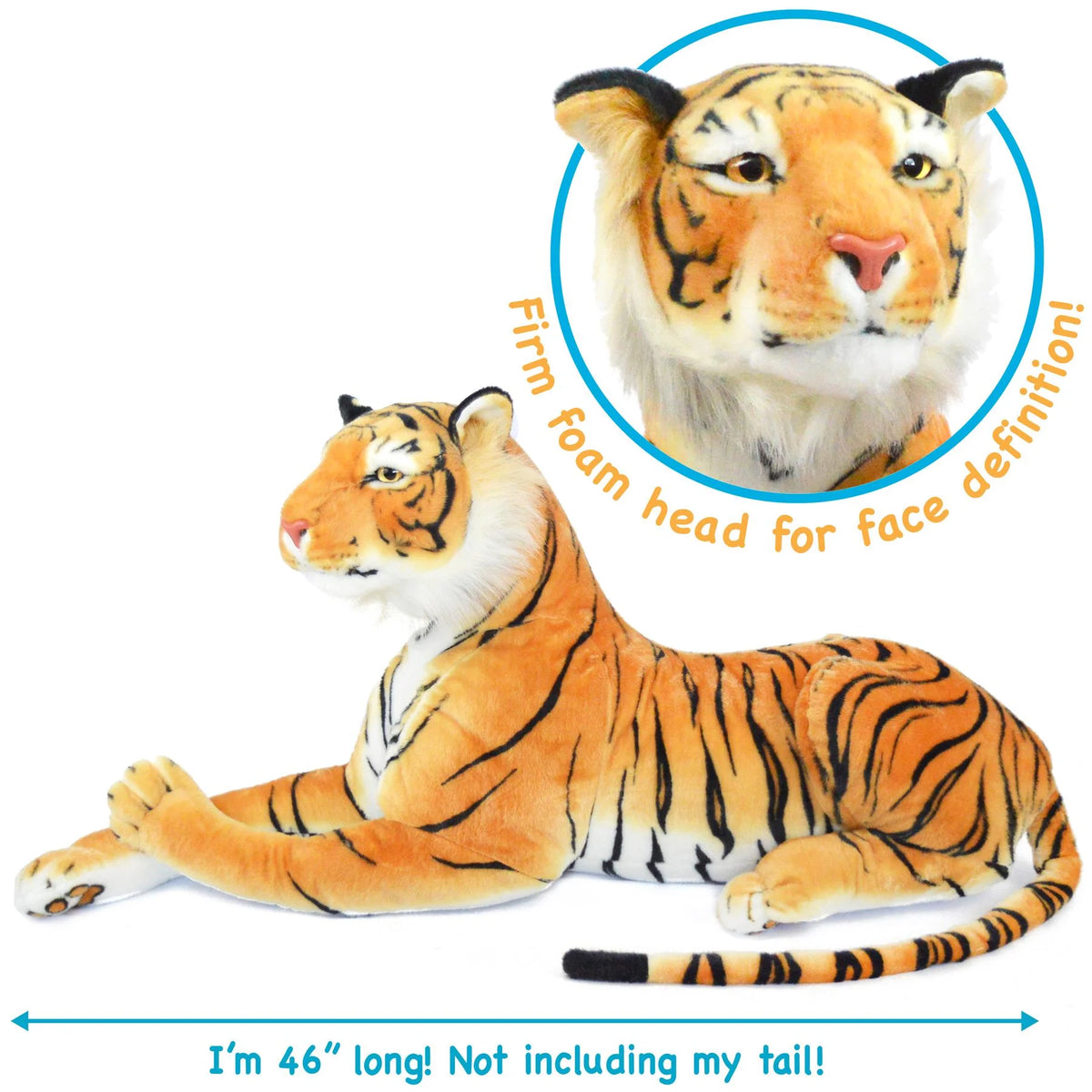 46 Inch Bengal Tiger Plush Cat S782