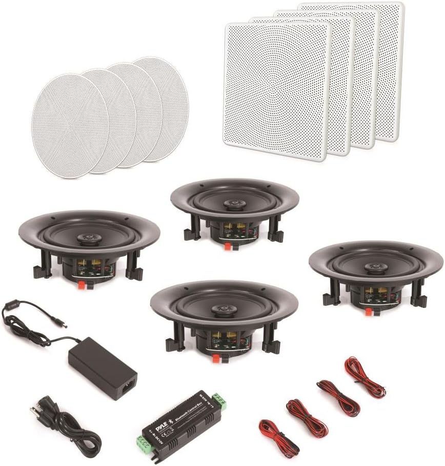 8” 4 Bluetooth 2-Way In-wall In-ceiling Speaker System with Polypropylene Cone & Tweeter U163062