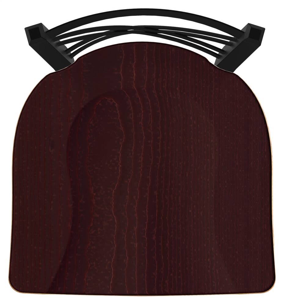 Swivel Counter Stool with Black Wrinkle Finish and Dark Cherry Oak Seat F91847