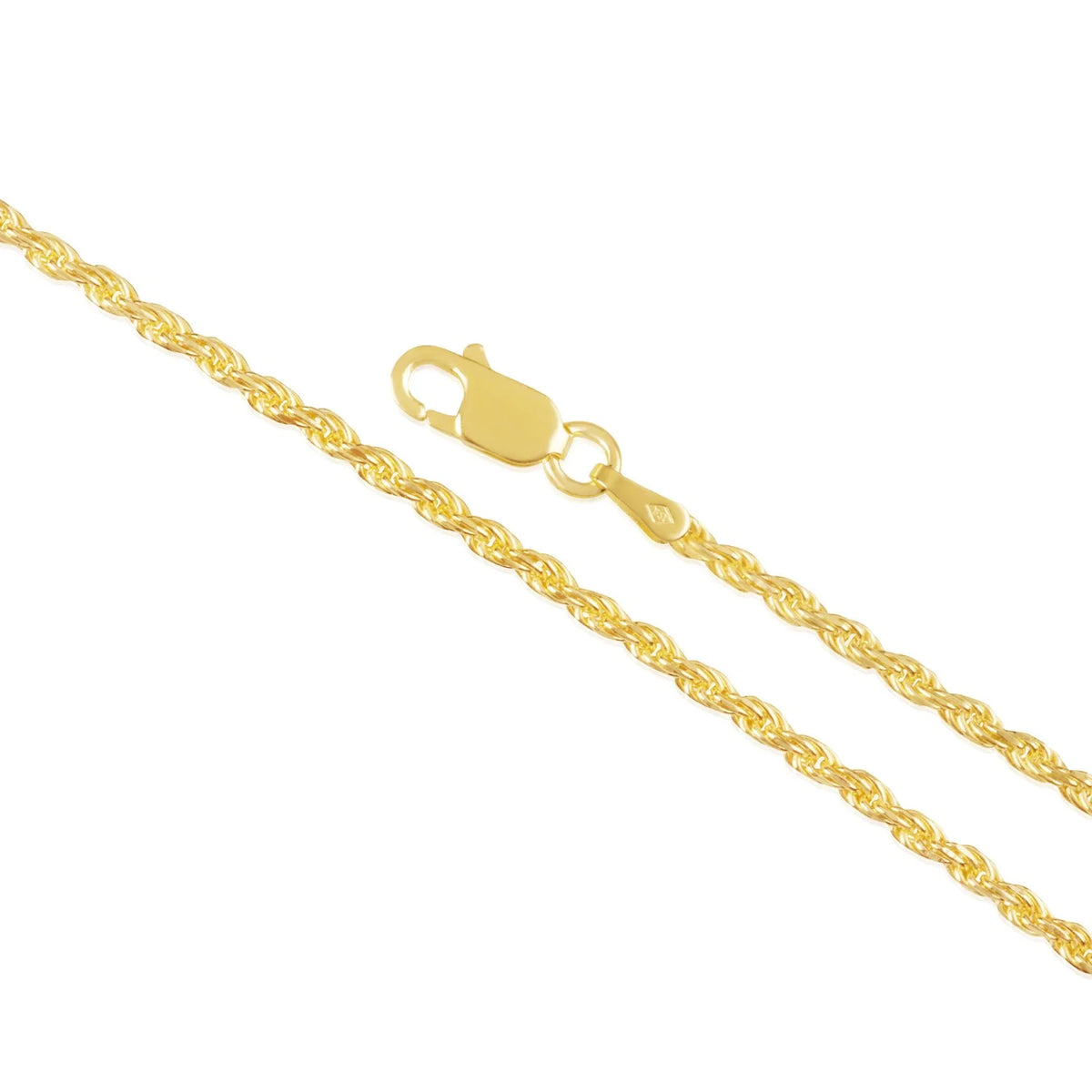 18 Inches Gold Plated Rope Chain Necklace B663757