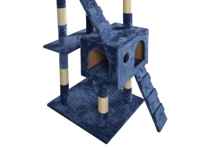 Navy Cat Tree Scratcher Play House Condo Furniture F288