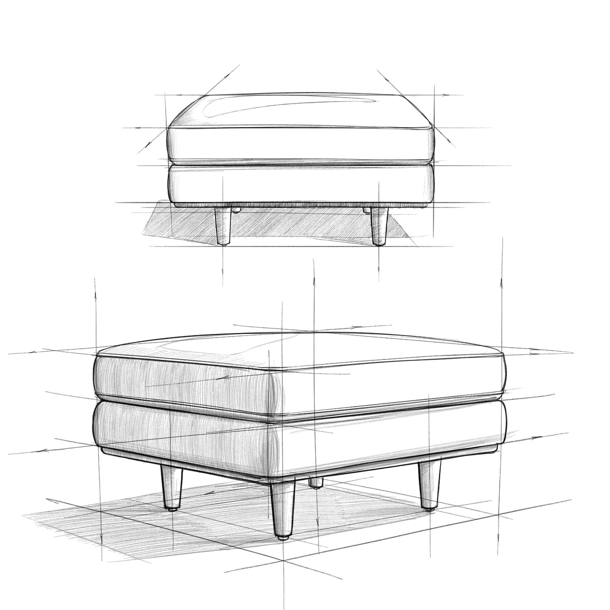 Genuine Leather Ottoman D773212