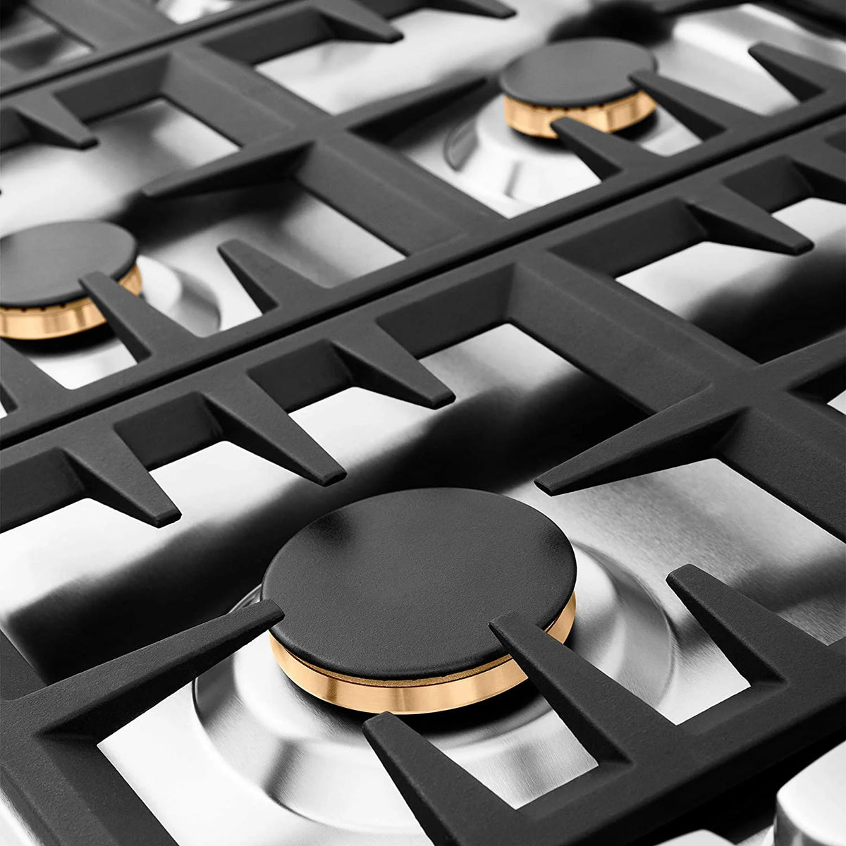 36 in. Dropin Cooktop with 6 Gas Brass Burners M1068