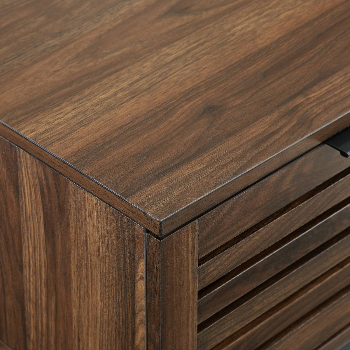 Dark Walnut Slat Side Table T77230