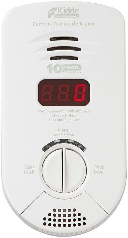 White Pack of 2 Carbon Monoxide Detector Alarm with Digital Display B431877