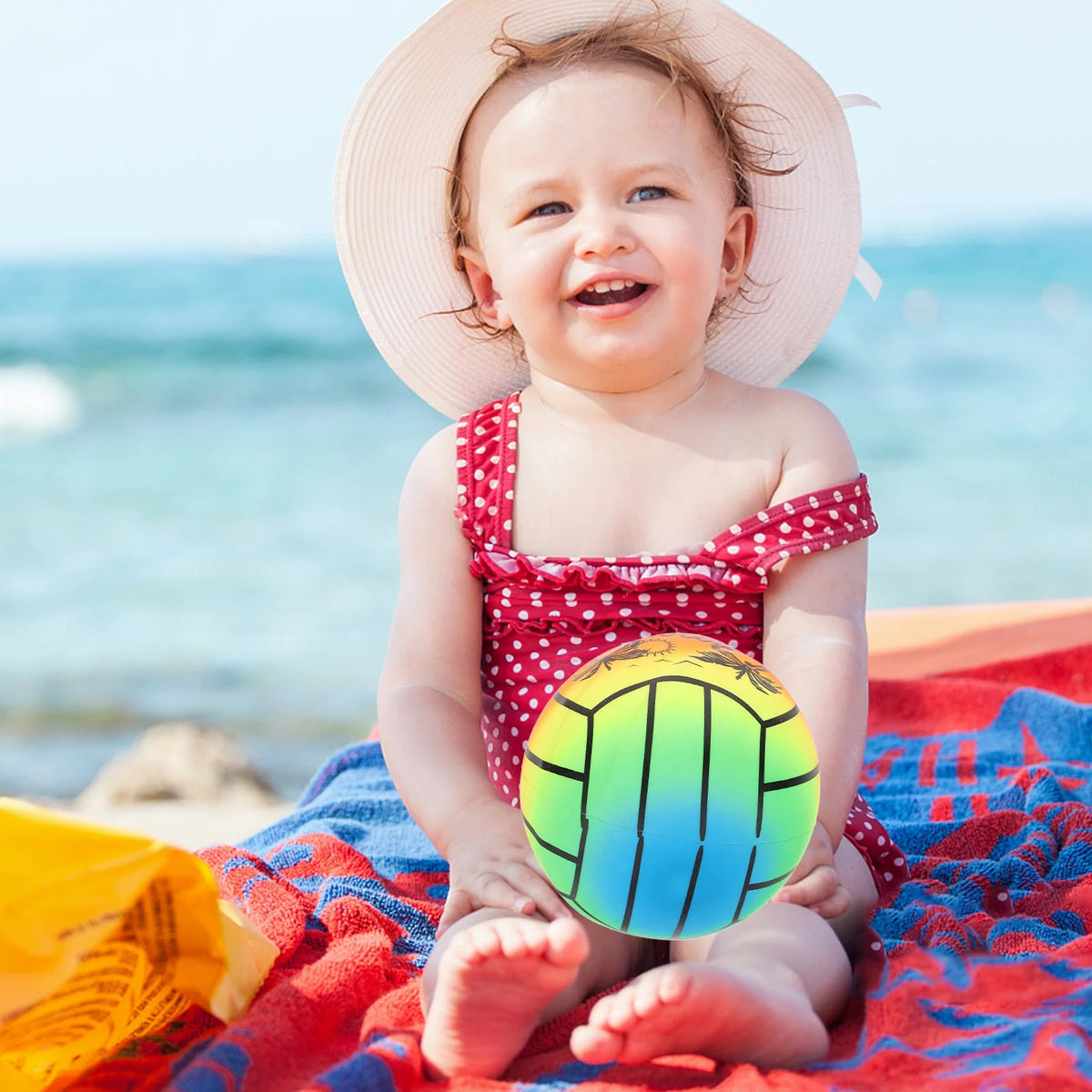 Inflatable Rainbow Volleyball Beach Ball K391