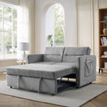 Grey Loveseats Sofa Bed with Pull-Out Bed O729