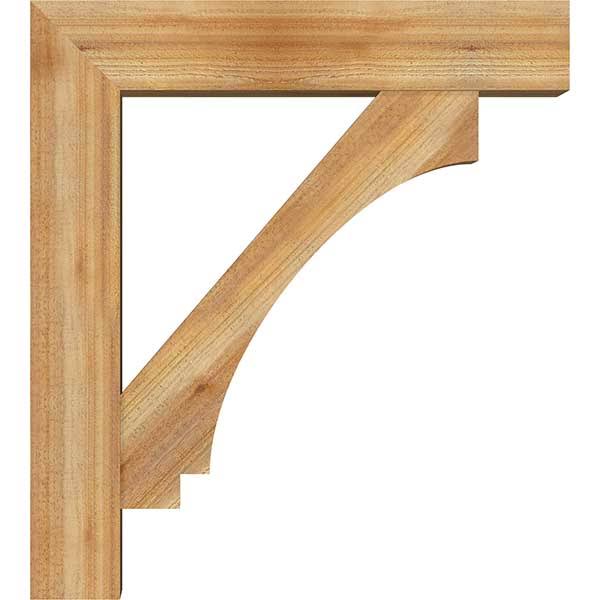 8x22W x 36x22D x 40x22H Imperial Block Rough Sawn Bracket w/ Offset Brace, Western Red Ceda W578265